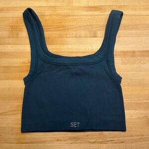 Set active Box Tank bra in Neptune